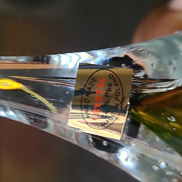 M.P. Crystal Pear Shape Paperweight - Picture 7 of 7